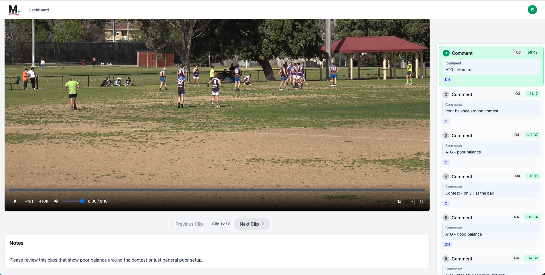 Navigate to Clips p3