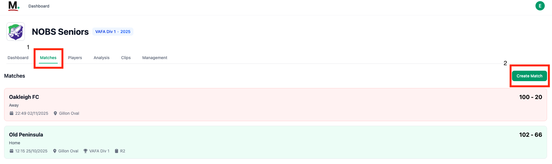 Creating Match Button