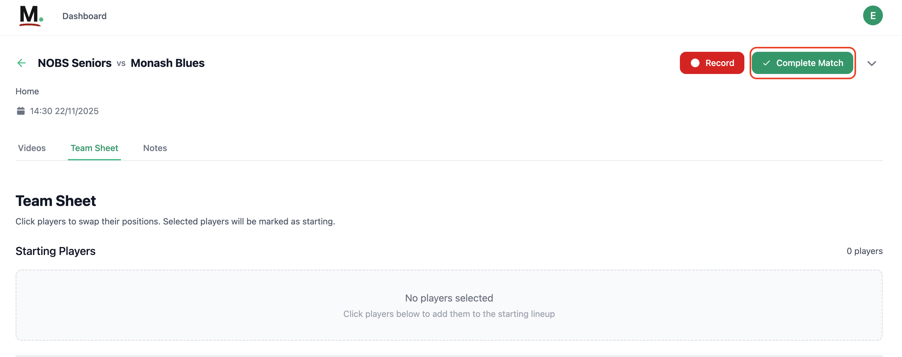 Finalising game details