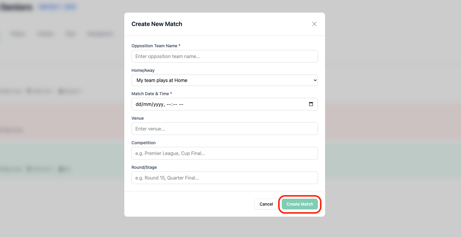 Entering game details